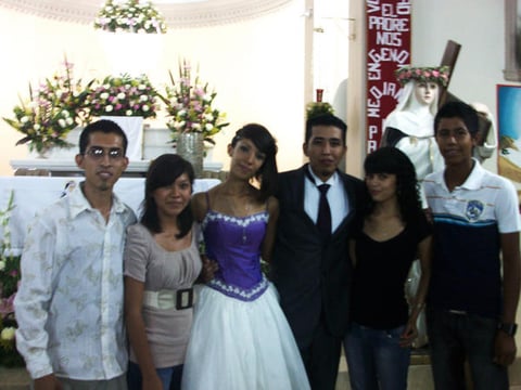 El día de mi boda con mis amigos