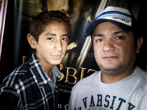 Manolo y Frank en la premiere de el Hobbit