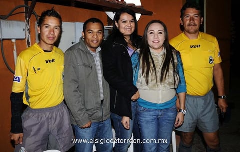 21122012 TORNEO.  Pedro Vega, Rogelio Rivera, Amanda Martí­nez, Karla Alvarado y Pedro Vega.