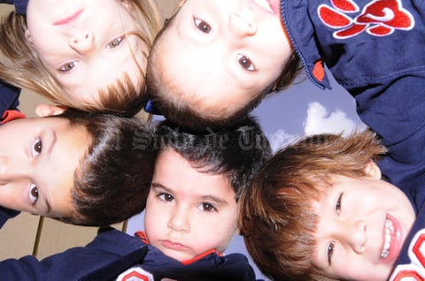 Renata, Rodrigo, Conrado, Valentina y Christian. Gabriel.