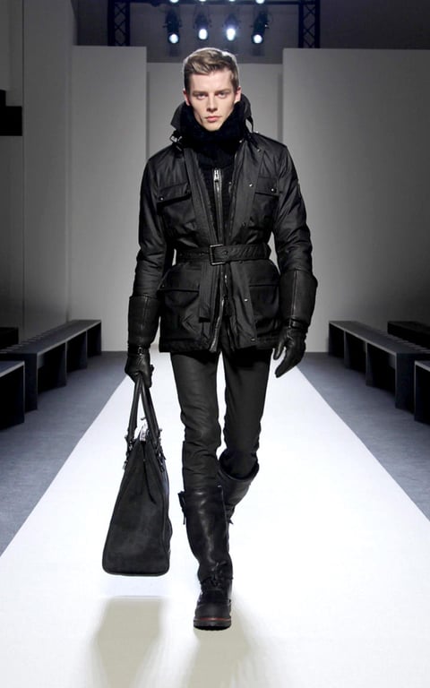 La firma Belstaff, presentó sus diseños durante la semana de la moda de Milán.
