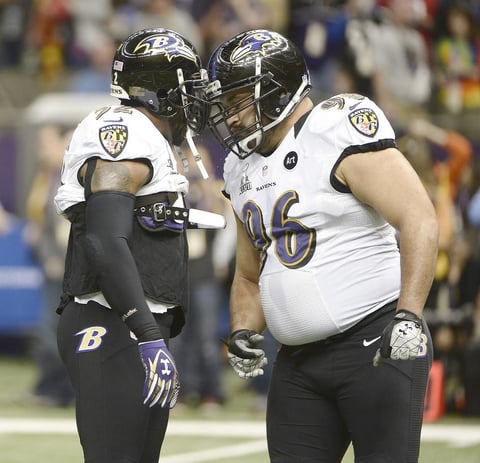 Los Ravens de Baltimore buscaron concentrarse incluso durante los calentamientos.