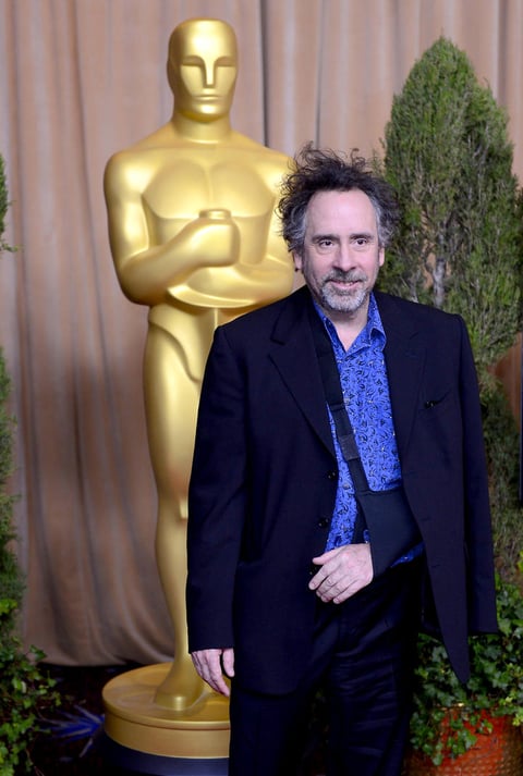 El cineasta estadounidense Tim Burton no faltó al desayuno con los nominados al Oscar.