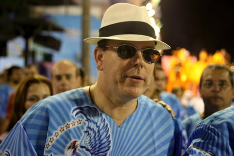 El Príncipe Alberto de Mónaco disfrutó del Carnaval de Río de Janeiro.