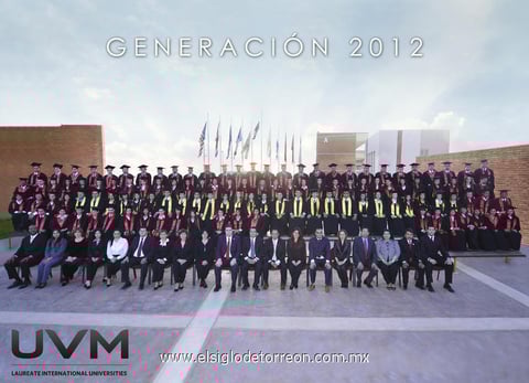17022013 El miércoles 13 de febrero en el Teatro Nazas, se realizó la ceremonia de entrega de diplomas de Graduación de Licenciatura, Licenciaturas Ejecutivas y Maestría de la Universidad del Valle de México, Campus Torreón. Dieciocho alumnos recibieron reconocimientos al Mérito Académico, siete alumnos con resultado sobresaliente en el examen CENEVAL, una doble titulación y tres Especialidades en Negocios Internacionales por "Walden University", una alumna con doble titulación por parte del "Institute of Higher Education" de GLION en Suiza y dos alumnas obtuvieron doble titulación en Fisioterapia por la "Universidad Europea de Madrid".