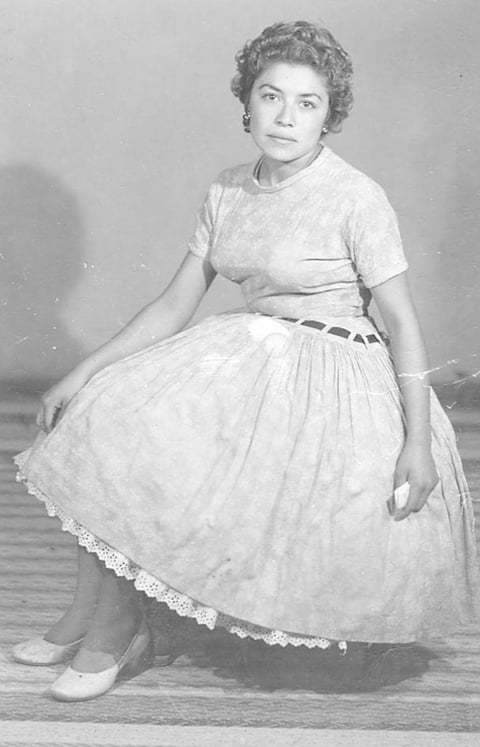 Eufelia Hernández López en una fotografí­a de hace varios años; cumplirá años el 19 de febrero.