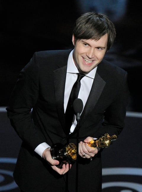 Shawn Christensen aceptó el premio de Mejor cortometraje de animación por  'Curfew'