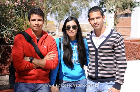 Sergio López, Arely Rivera y Sergio Cordero.