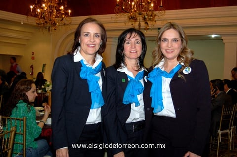 Blanca  Jáuregui, Leticia Canedo e Irma Delgado.