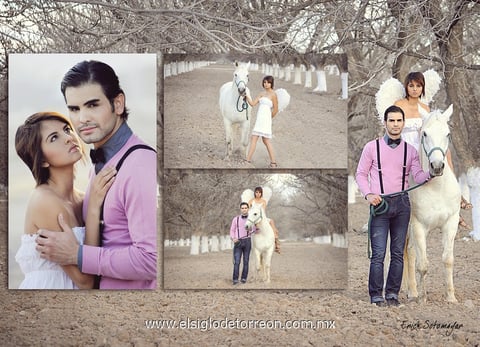 ITZEL  Rodríguez y Jaime Gamboa captados en un estudio de Érick Sotomayor Fotografía.