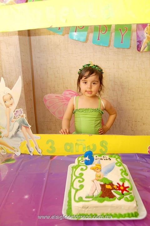 Isabella  López Mojica festejó como Campanita sus tres tres años de vida.
