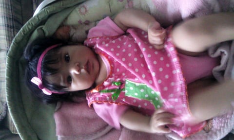Alexa Yaritzy Martínez Contreras cumpliendo sus 4 meses de edad.