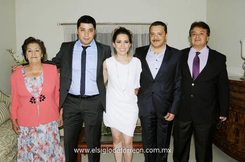 Héctor y Dulce junto a María, Salvador y Manuel Tostado.