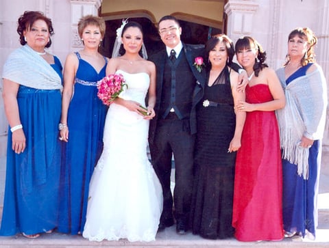 Hermanas Quintero López en la boda de su sobrino Alejandro con Argelia.
