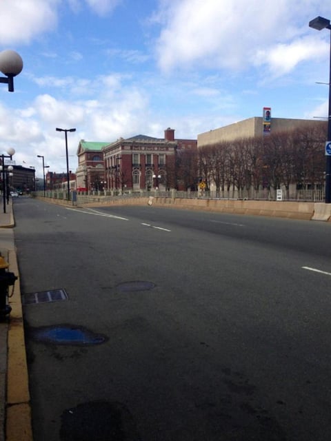 La imagen tomada a la que debería de ser una hora pico en Boston. (Twitter)