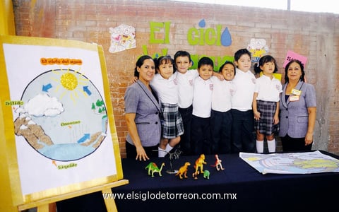MISS CLAUDIA  con algunos de sus alumnos.