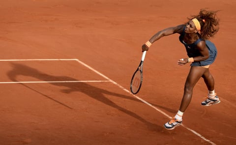 Por su parte Serena Williams se mostró muy fuerte ante Errani.