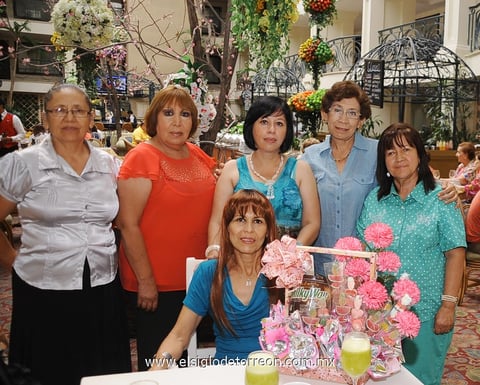 LUZ ELBA FRAYRE,  Lorena de Cumplido, Fabiola Echeverry, Alicia de Valles, Vero de Castillo y Cuquis de Quintero.