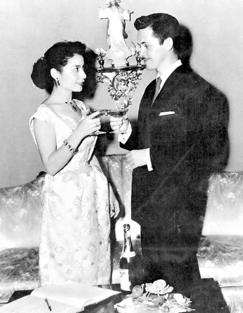 DOÑA ROSINA  Guerrero de De Alvarado y don Vicente de Alvarado Alfaro en 1956.