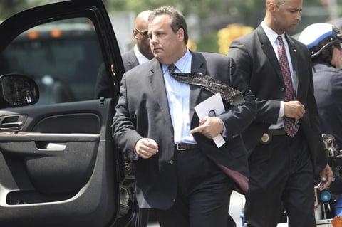 El gobernador de Nueva Jersey, Chris Christie acudió a la Catedral de San Juan el Divino para el funeral.