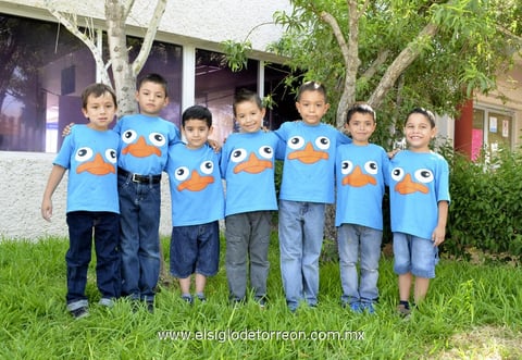 Érick,  Martín, Diego, David, Andrés, Víctor y Ángel.
