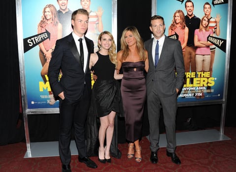Will Poulter, Emma Roberts, Jennifer Aniston y Jason Sudeikis en el estreno mundial de 'Somos Los Miller'.