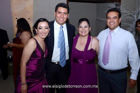 17082013 CELEBRAN.  Lupita, Darío, Gabriela y Rafael.
