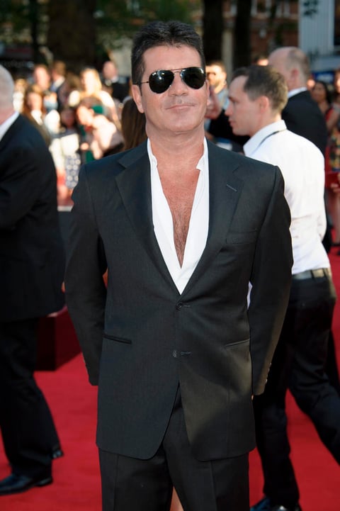 El productor Simon Cowell no pudó faltar al estreno de la cinta.