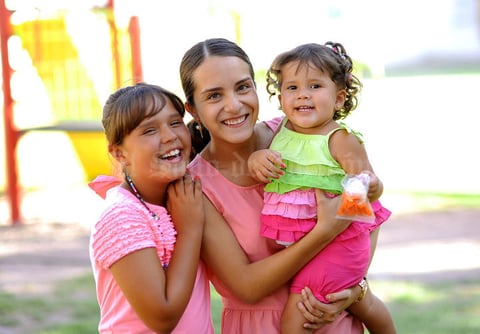 Huguette, Paulina y Victoria.