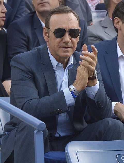 Kevin Spacey también hizo acto de presencia en el partido.