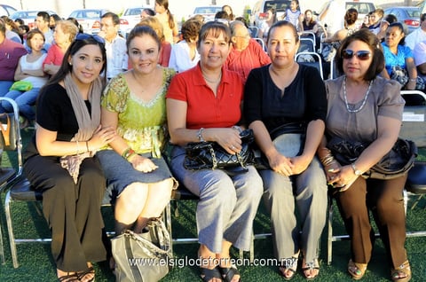 12092013 ZAIRA MILáN,  Sayra Silva, Cecy Beltrán, Margarita Acosta y Elba Garza.