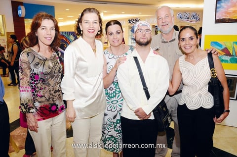 22092013 ADMIRAN EXPO.  Norma, Laura, Eugenio, David, Claudia y Pecky.