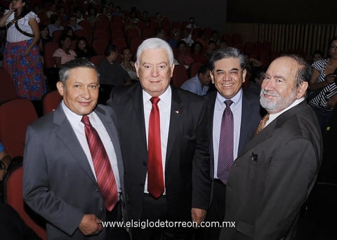 General Augusto Moisés García Ochoa, Dr. Jesús Gerardo Sotomayor Garza, Ing. Salvador Hernández Vélez y Lic. Javier Villarreal Lozano.