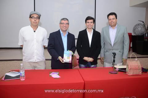 Julio Felix,  Sergio Guzmán S. J., Raúl Blackaller y Humberto Zugasti.