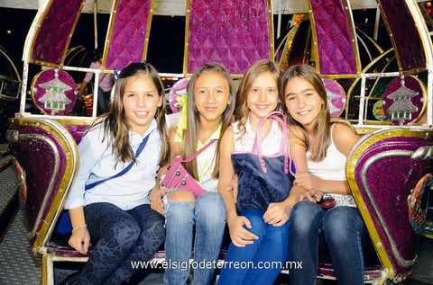 Felices. Paulina, Paulina, Ana Paula y Jimena.