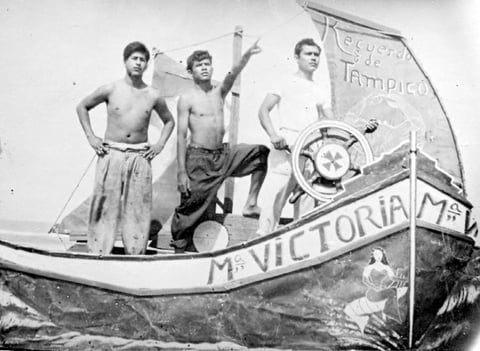 ÃNGEL  Vargas Olivo, Arturo Vázquez y Raúl Ramírez, en Tampico, en 1956.