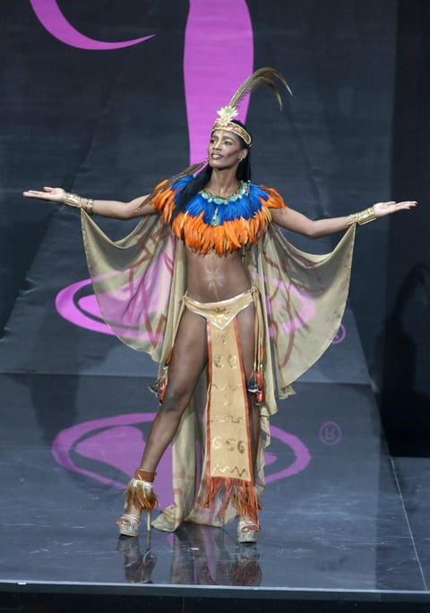 Miss Haití, Mondiana Pierre cautivó al desfilar en el certamen.