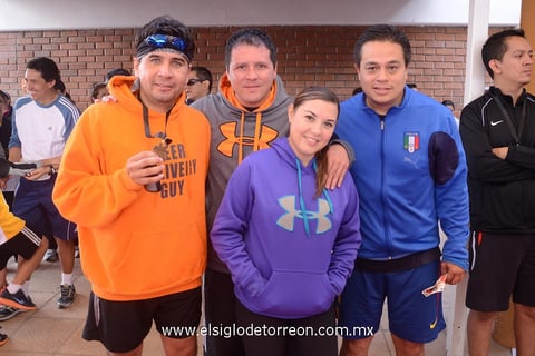 Beto, Javier, Mónica y Víctor.