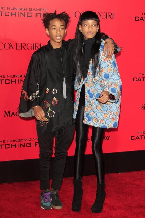 Los hijos de Will Smith, Jaden y Willow desfilaron juntos por la alfombra roja en el teatro Nokia.