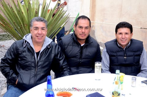 Ángel, Eloy y Juan Diego.