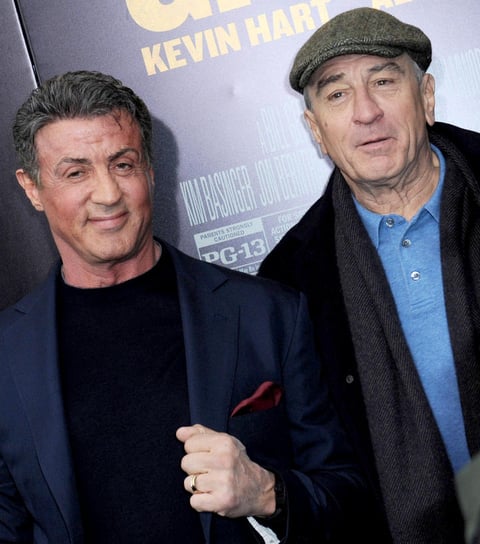 El actores Sylvester Stallone y Robert De Niro encabezaron el estreno mundial de la película Grudge Match en Nueva York.