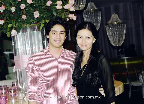 EN RECIENTE EVENTO.  Manuel y Ale.
