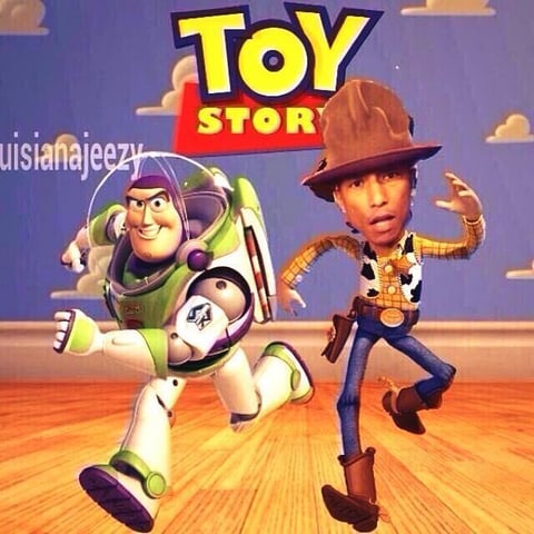 Pharrell podría pasar por Woody sin problema alguno.
