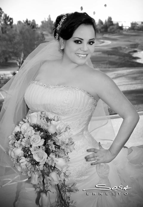Lic. Mayra Lizeth Sandoval Sotelo el día que unió su vida en matrimonio a la del Lic. Luis Eduardo Gutiérrez Mendoza.- Studio E. Sosa.