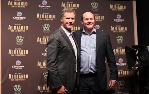 Los actores estadunidenses Will Ferrell y David Koechner, visitaron México para promocionar el filme “Al diablo con las noticias”.