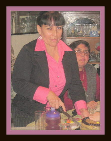 Vicky Morales festejando su cumpleaños