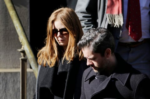 Amy Adams apareció acompañada de su prometido Darren Le Gallo.
