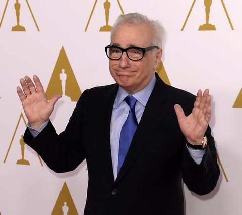 El director estadounidense Martin Scorsese atendió a los medios a su llegada a la alfombra roja.