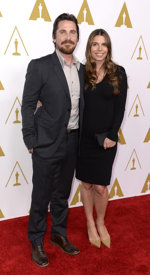 El actor británico Christian Bale llegó acompañado de su esposa Sandra Blazic.