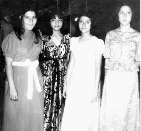 Soledad, Dora, María Guadalupe y Mayela en los años 70’s.
